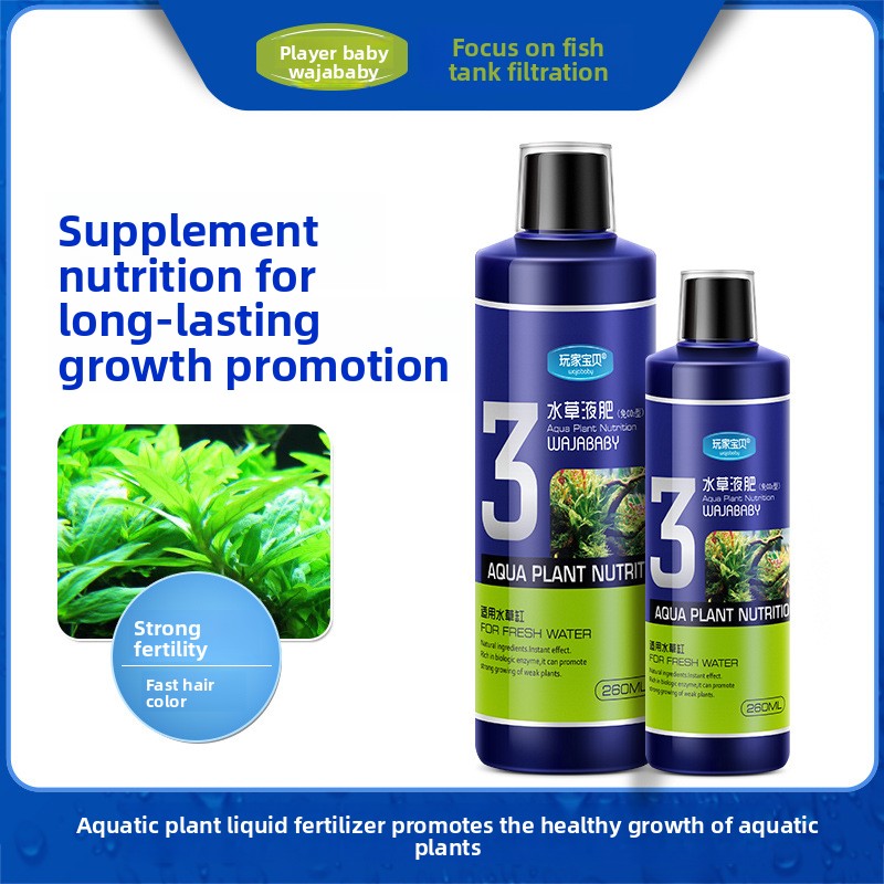 Aquarium Plant Liquid Fertilizer - WAJABABY Fertilizzante liquido per piante d'acquario