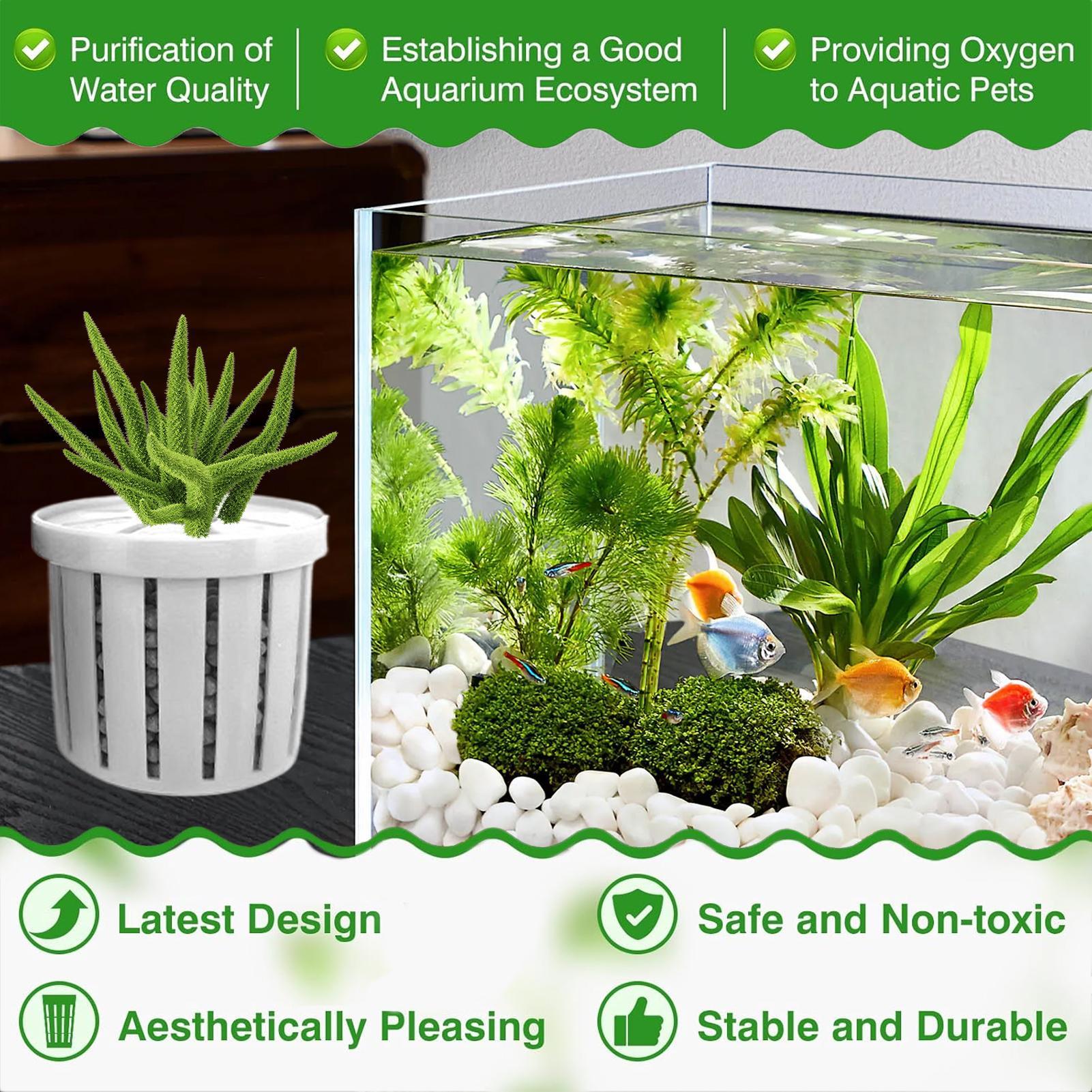 Set di 4 Vasi per Acquario con - Aquarium Plant Ornament recensione e prezzo